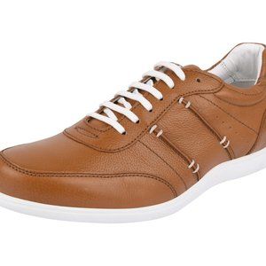 LIBERTYZENO Men's Tan LEATHER CASUAL SNEAKER CASUALS